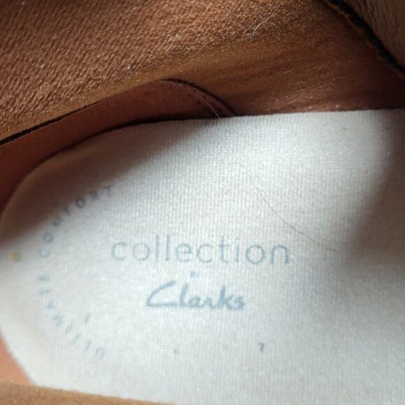 Clarks Women’s Addiy Kara Brown Leather Boots with Side Zip size 9.5 - Picture 9 of 11